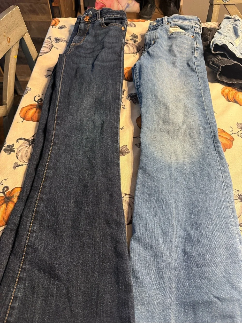 Girls youth gap jeans and a pair of Walmart -Pack Jeans — Dark Blue & Light Blue